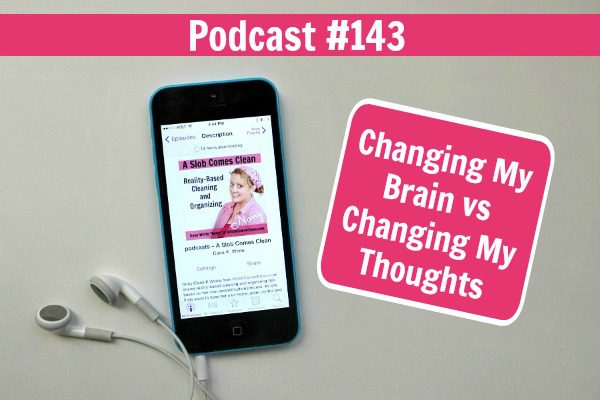 podcast 143 Changing My Brain vs Changing My Thoughts at ASlobComesClean.com