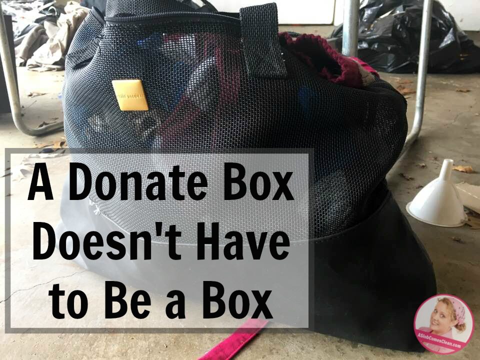 A Donate Box Doesn't Have to Be a Box at ASlobComesClean.com