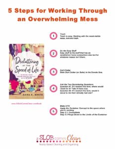 DASL 5 Steps to Working Through Mess - Dana K. White: A Slob Comes Clean