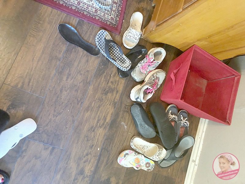 always never shoe clutter at ASlobComesClean.com