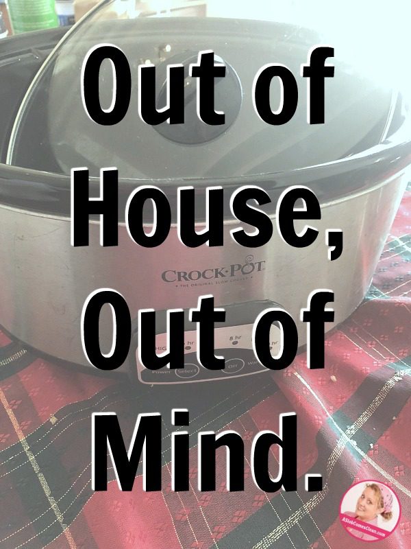 out of house out of mind crockpot declutter at ASlobComesClean.com