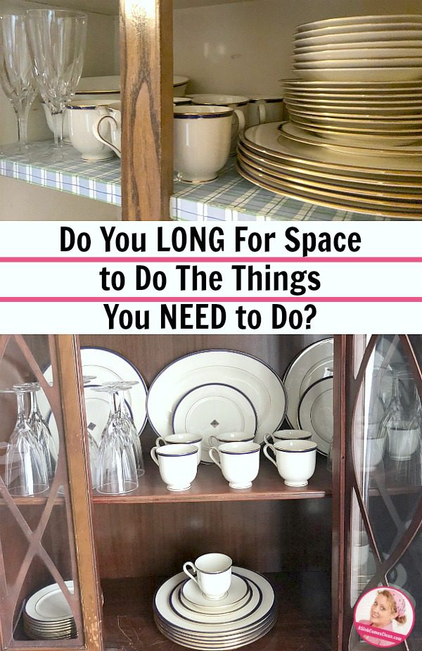 Make Space for What You Need to Do declutter organize at ASlobComesClean.com