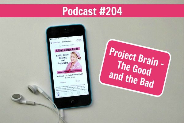 Podcast 204 Project Brain - The Good and the Bad at ASlobComesClean.com fb