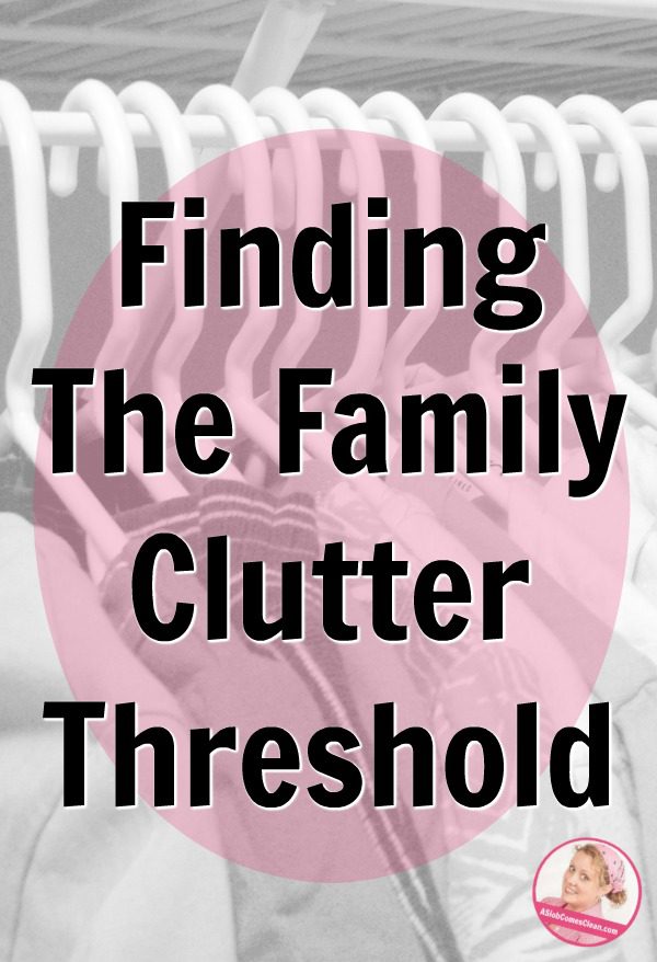 Finding The Family Clutter Threshold laundry closets guest post at ASlobComesClean.com