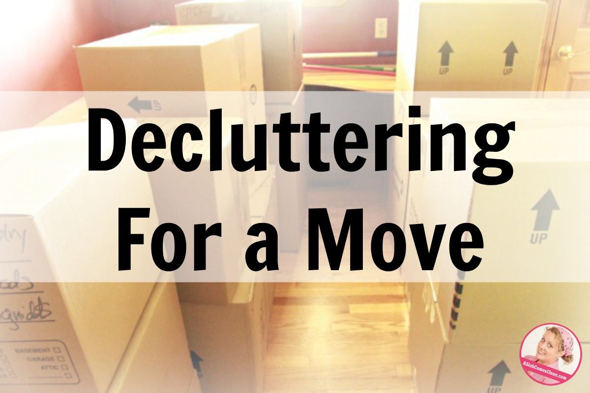 Decluttering For a Move at ASlobComesClean.com