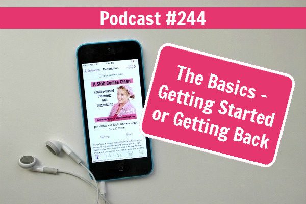 podcast 244 The Basics – Getting Started or Getting Back at ASlobComesClean.com