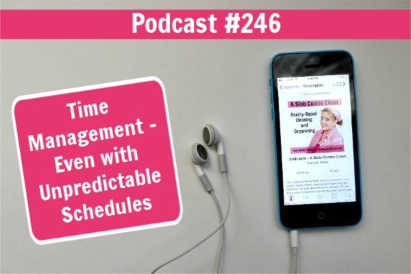 podcast 246 Time Management Even with Unpredictable Schedules at ASlobComesClean.com