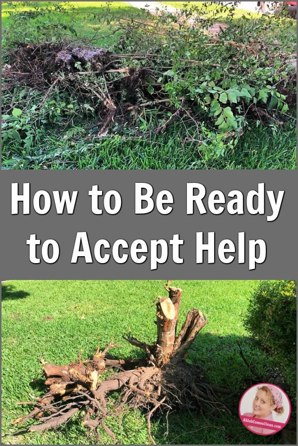 How to Be Ready to Accept Help with big projects yard clean up at ASlobComesClean.com