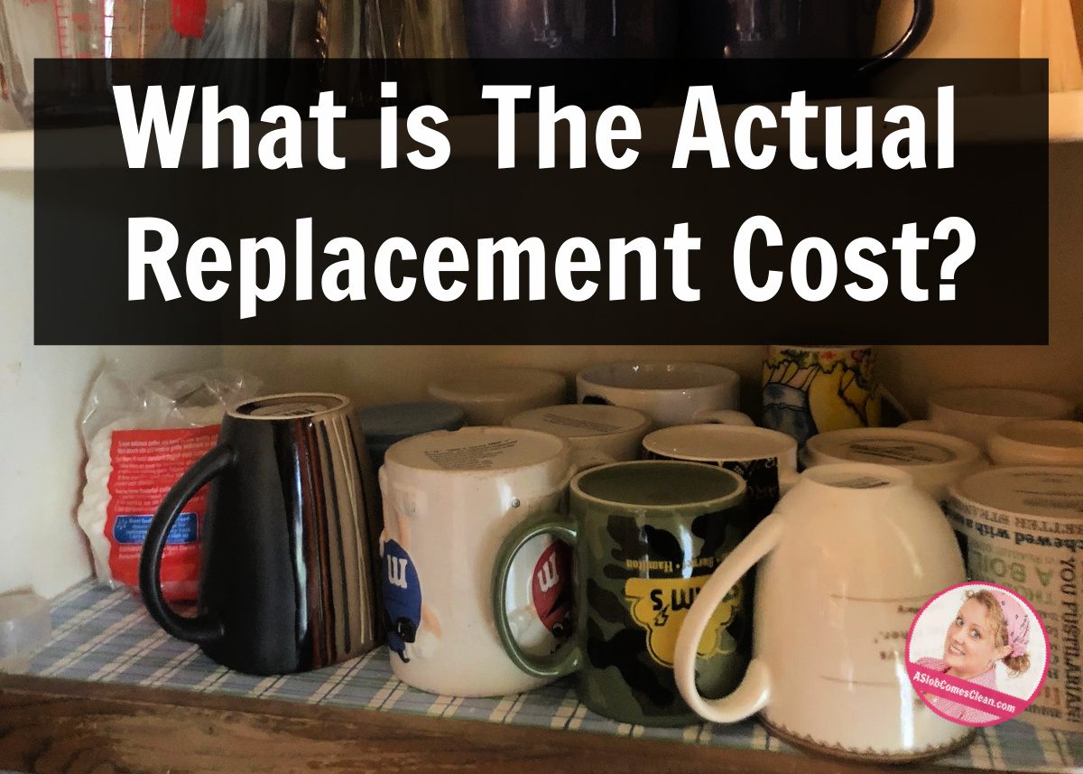 what would it cost to replace a decluttered item at aslobcomesclean.com