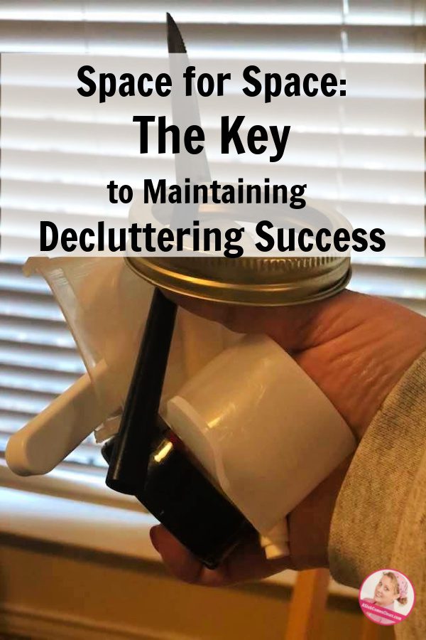 space for space key to decluttering at aslobcomesclean.com