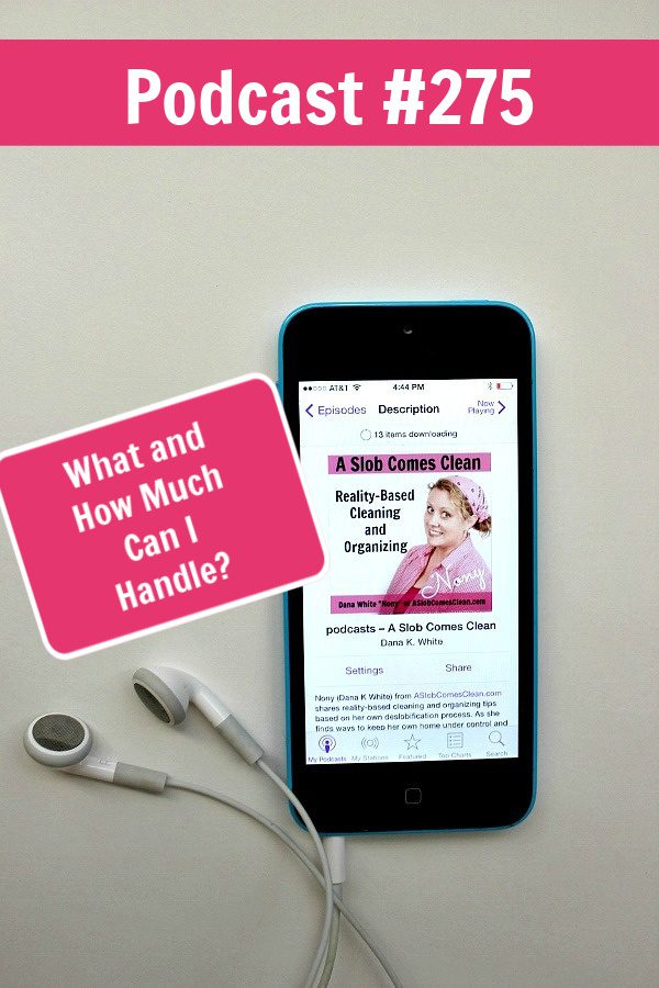 podcast 275 What and How Much Can I Handle at aslobcomesclean.com