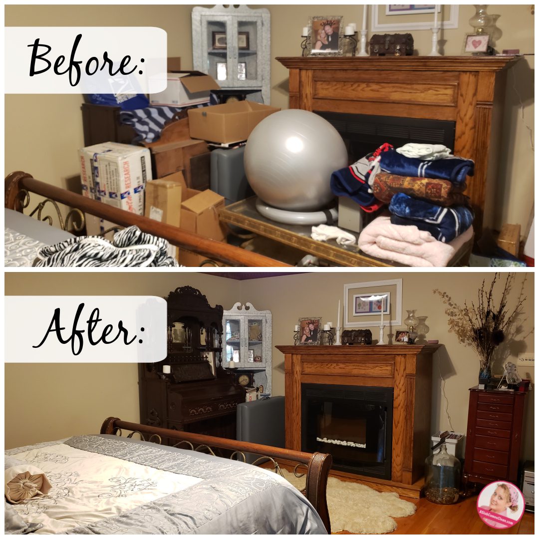 declutter before and after less better at aslobcomesclean.com