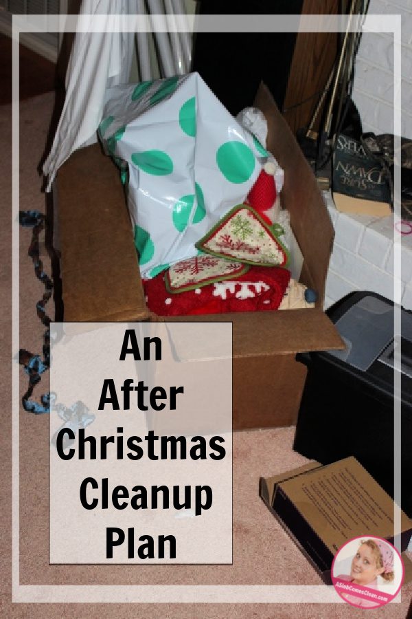 A post-Christmas clean up plan at aslobceomesclean.com