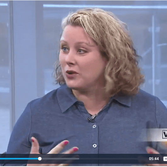 Author and Decluttering Expert Dana K White shares cleaning and organizing tips in a TV talk show segment